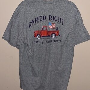 Simply Southern Grey patriotic T-shirt